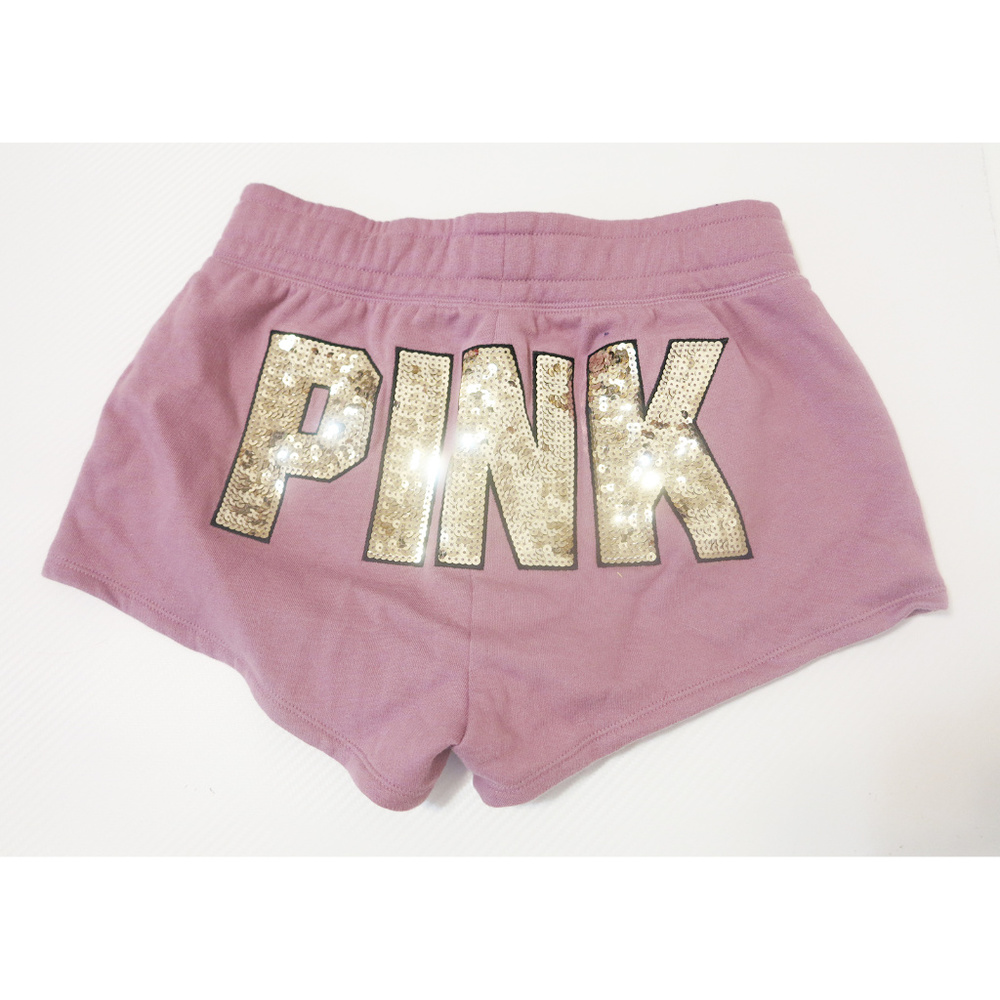 Victoria Secret PINK Mauve Shorts VS Dog Sequinned